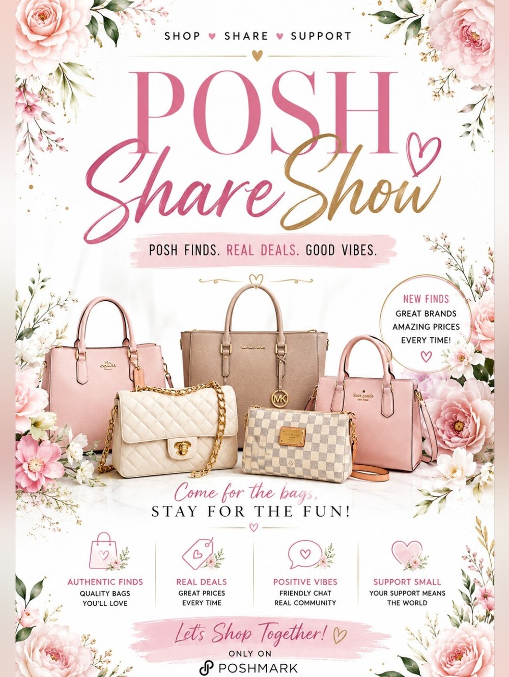 Live Shareshow *DEALS BAGS,WALLETS, ACCESSORIES ****